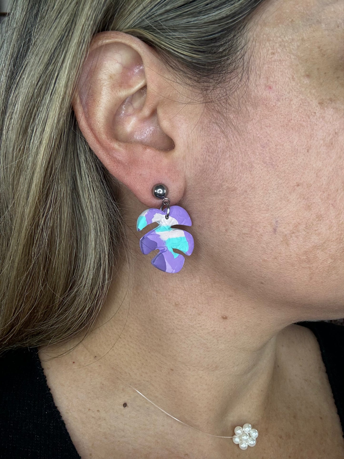 Boucles d'oreilles Monstera