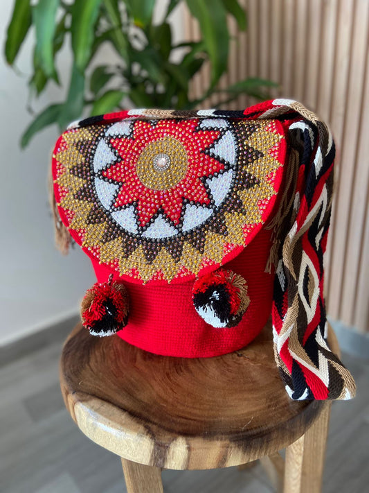 traditional Colombian bag, wayuu bag, handmade bag, colourful bag, crossbody bag