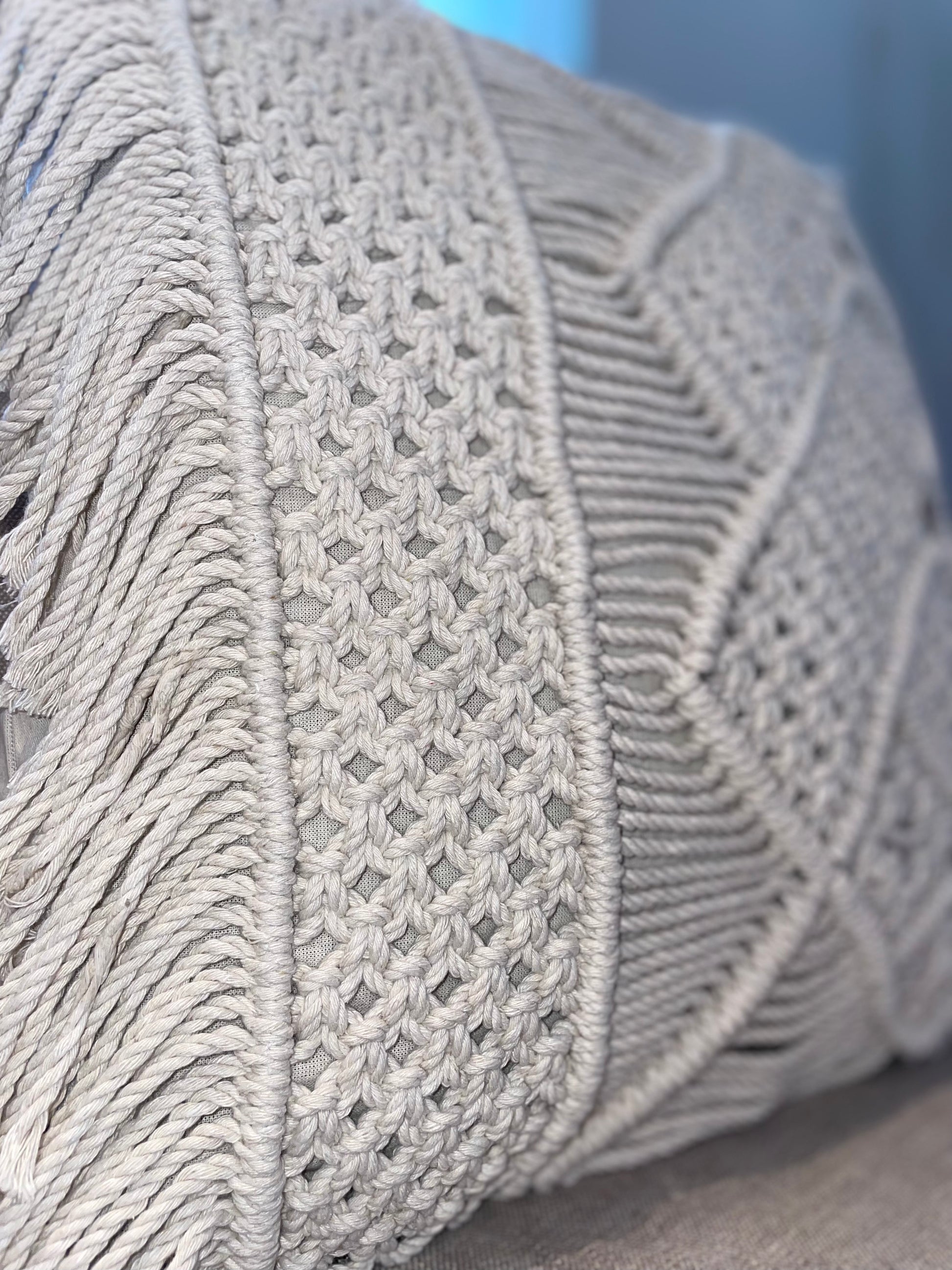 boho home decor, macrame cushion, handmade cushion