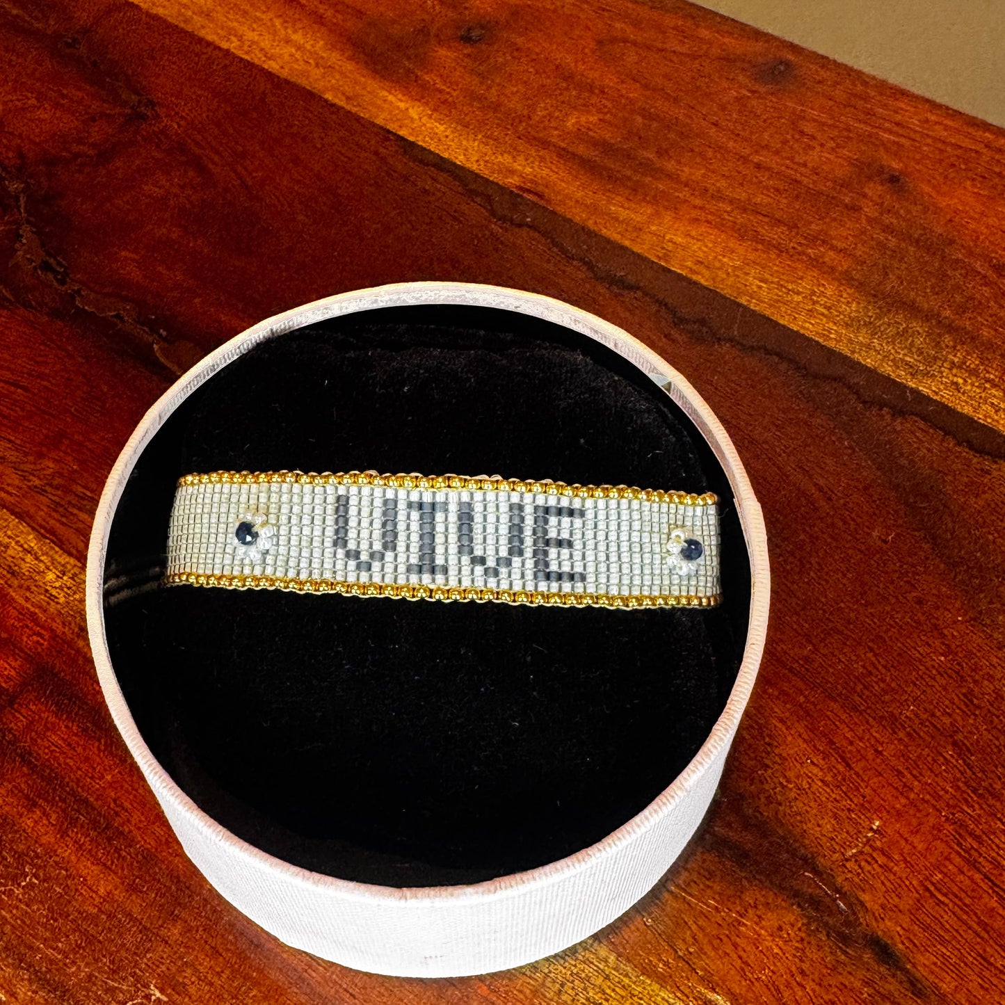 miyuki bracelet, word bracelet, handmade bracelet
