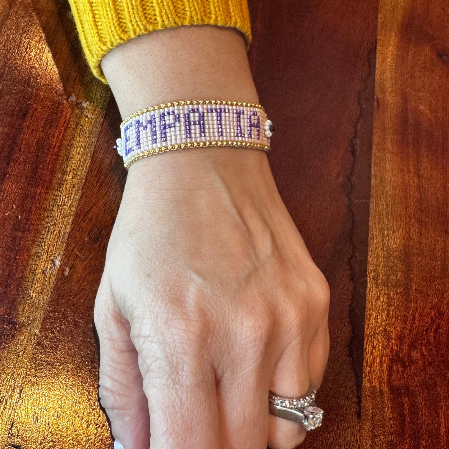 miyuki bracelet, word bracelet, handmade bracelet