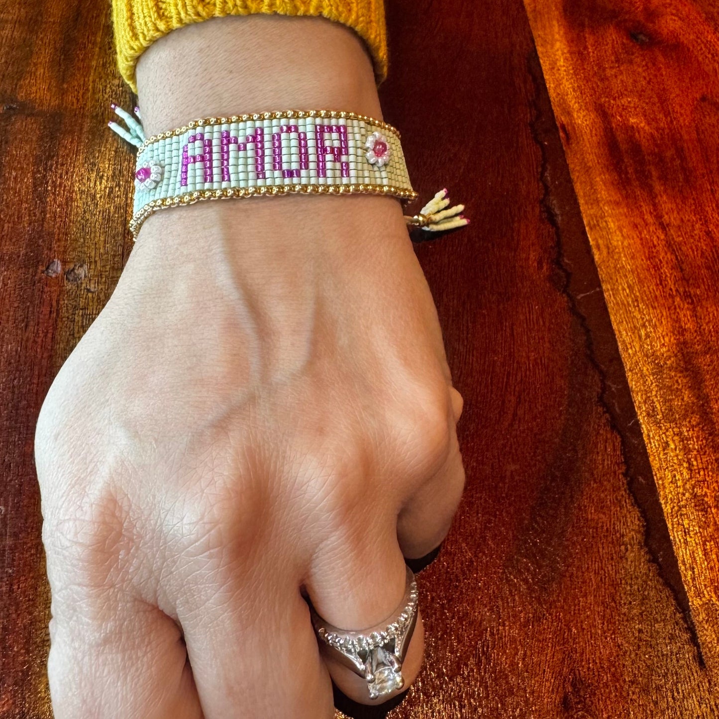miyuki bracelet, word bracelet, handmade bracelet