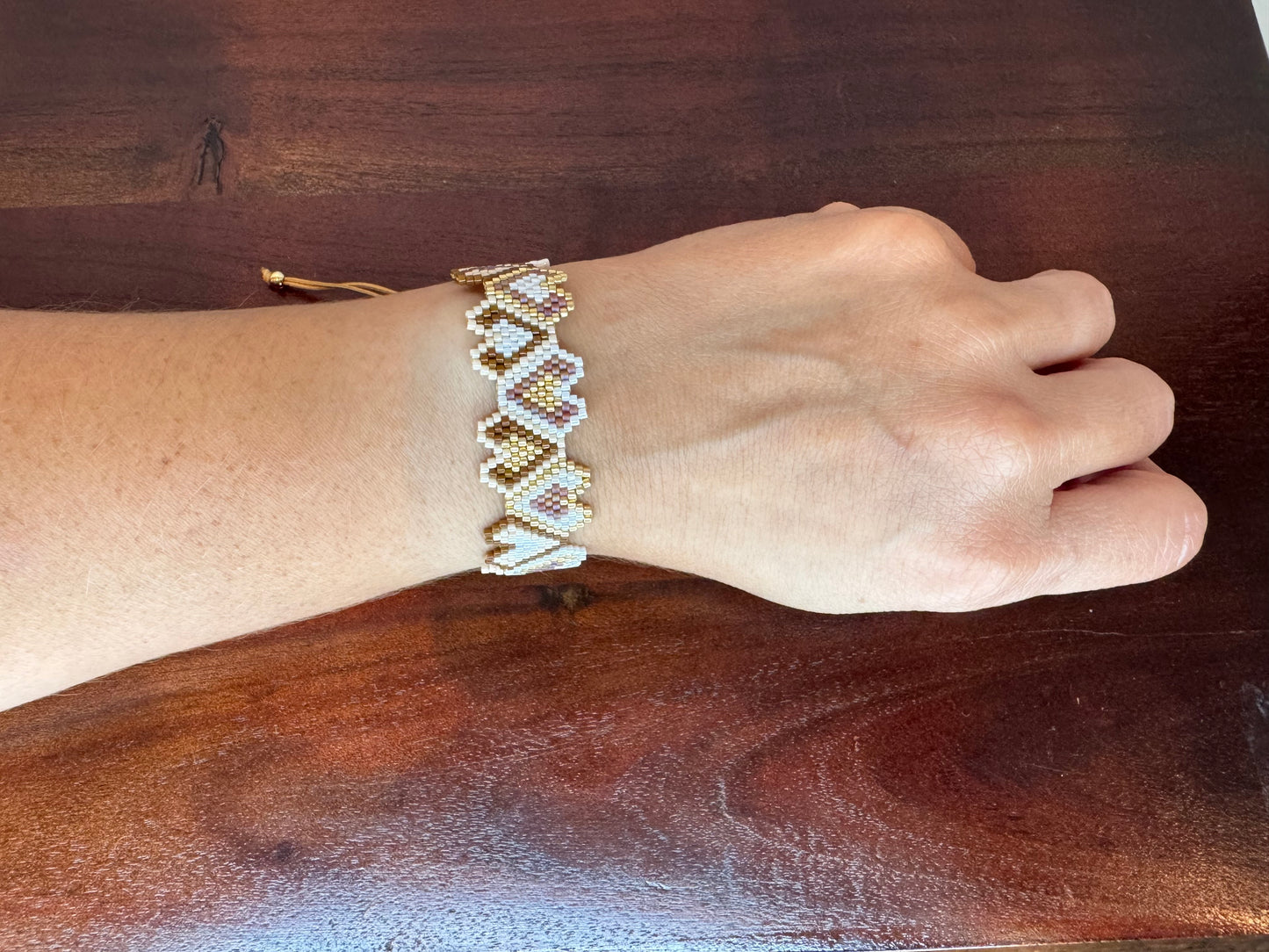 Connected Hearts Miyuki Bracelet