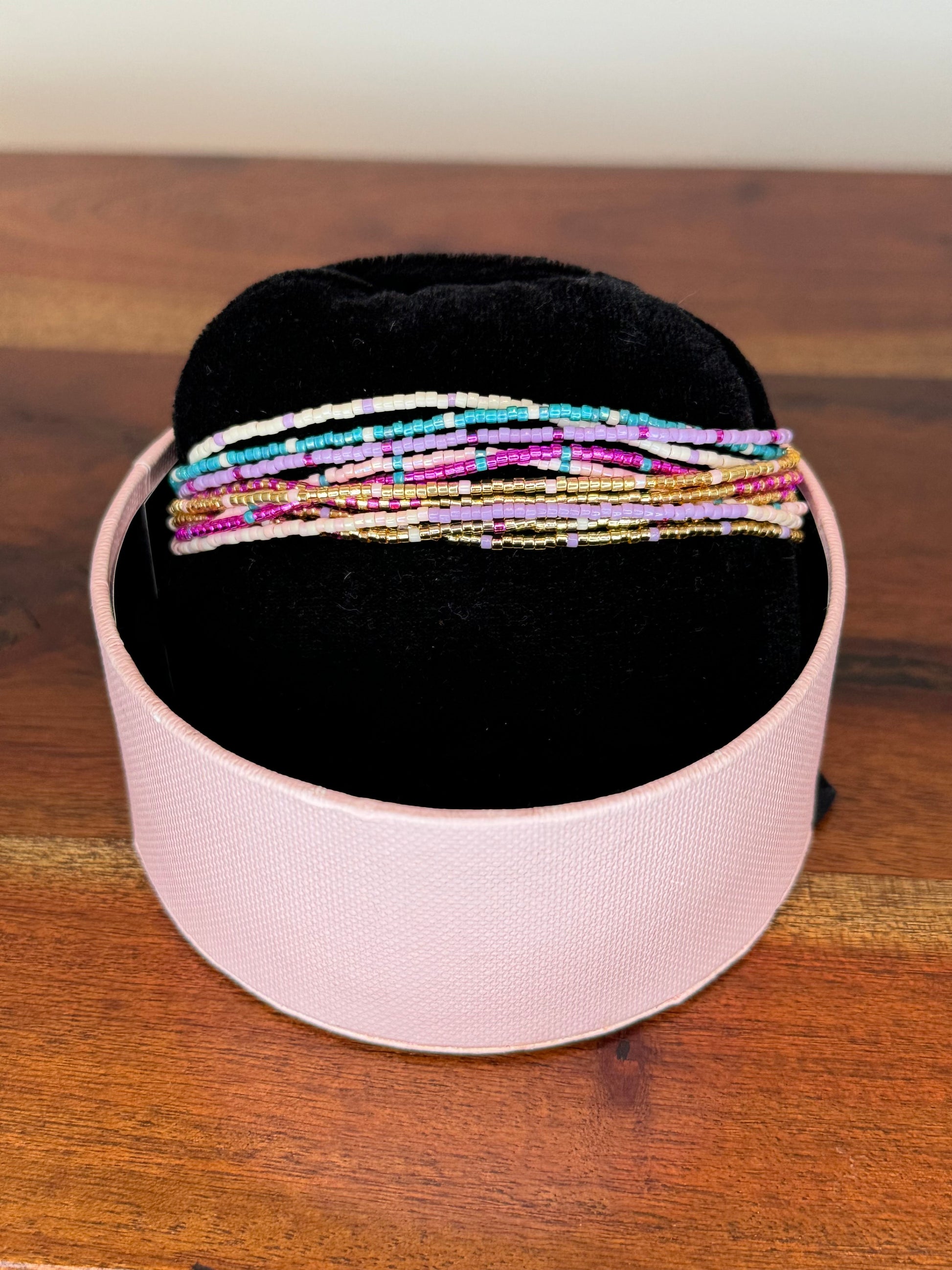 Miyuki bracelet, handmade jewelry, pastel tones, pastel bracelet, multiple bracelets