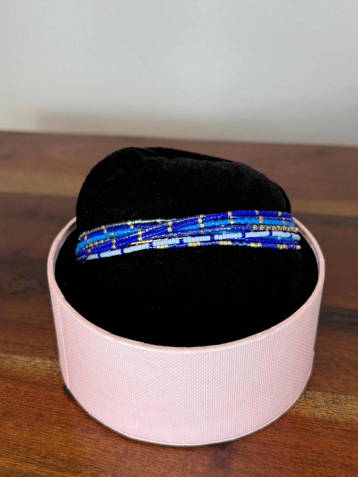 Miyuki bracelet, handmade jewelry, pastel tones, blue hues bracelet, multiple bracelets