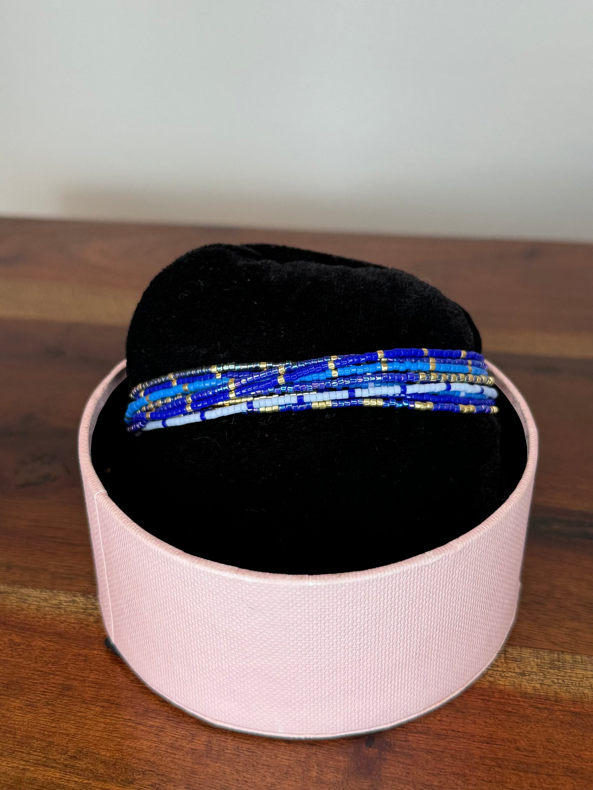 Miyuki bracelet, handmade jewelry, pastel tones, blue hues bracelet, multiple bracelets