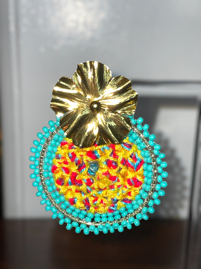 Handwoven Mint Earrings