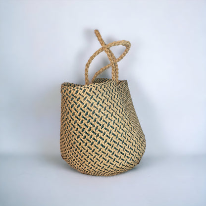 Colombian handbag, iraca palm handbag, beach bag, handwoven handbag, olive green bag, natural fibre handbag, made in Colombia 