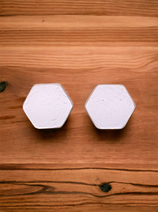 Lavender Hexagon Studs