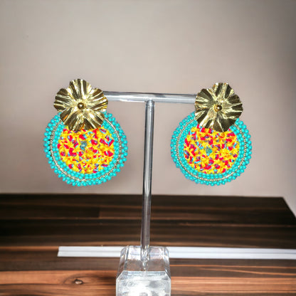 Handwoven Mint Earrings
