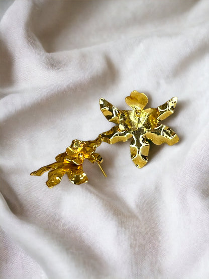 Handcrafted Orchid Earrings