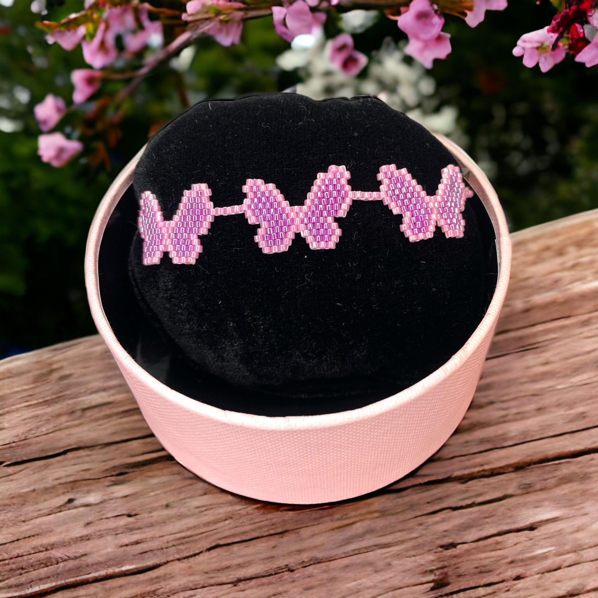 miyuki bracelet, butterfly bracelet, Colombian made, style bracelet, miyuki technique, purple butterfly bracelet, pulsera mariposa, 
