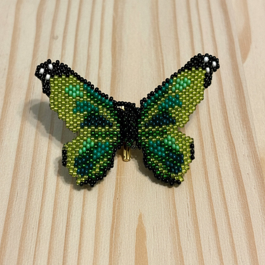 Beaded butterfly brooch 