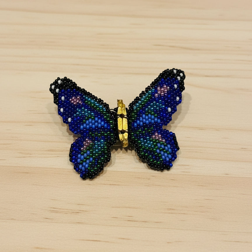 Beaded butterfly brooch 