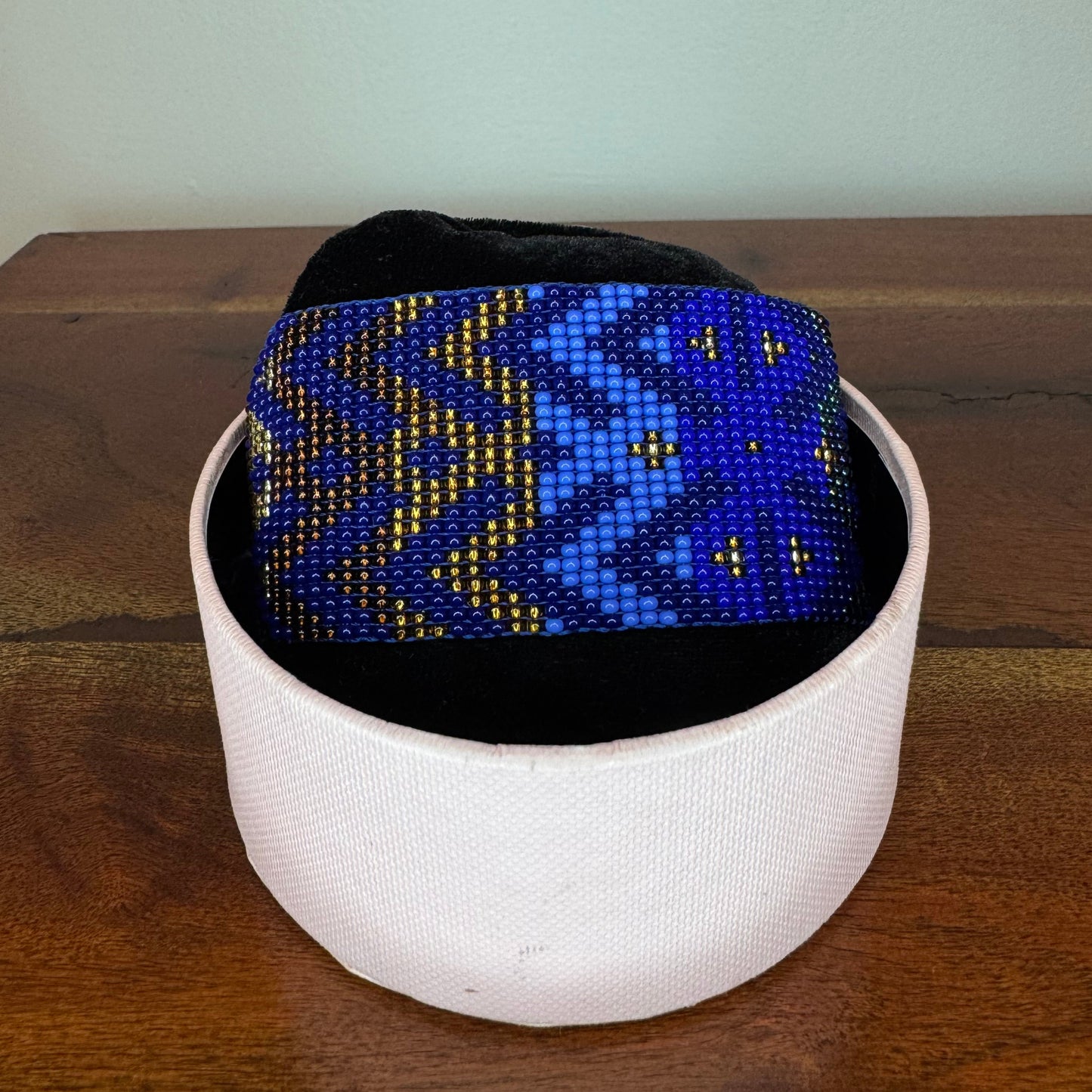 wide beaded bracelet 