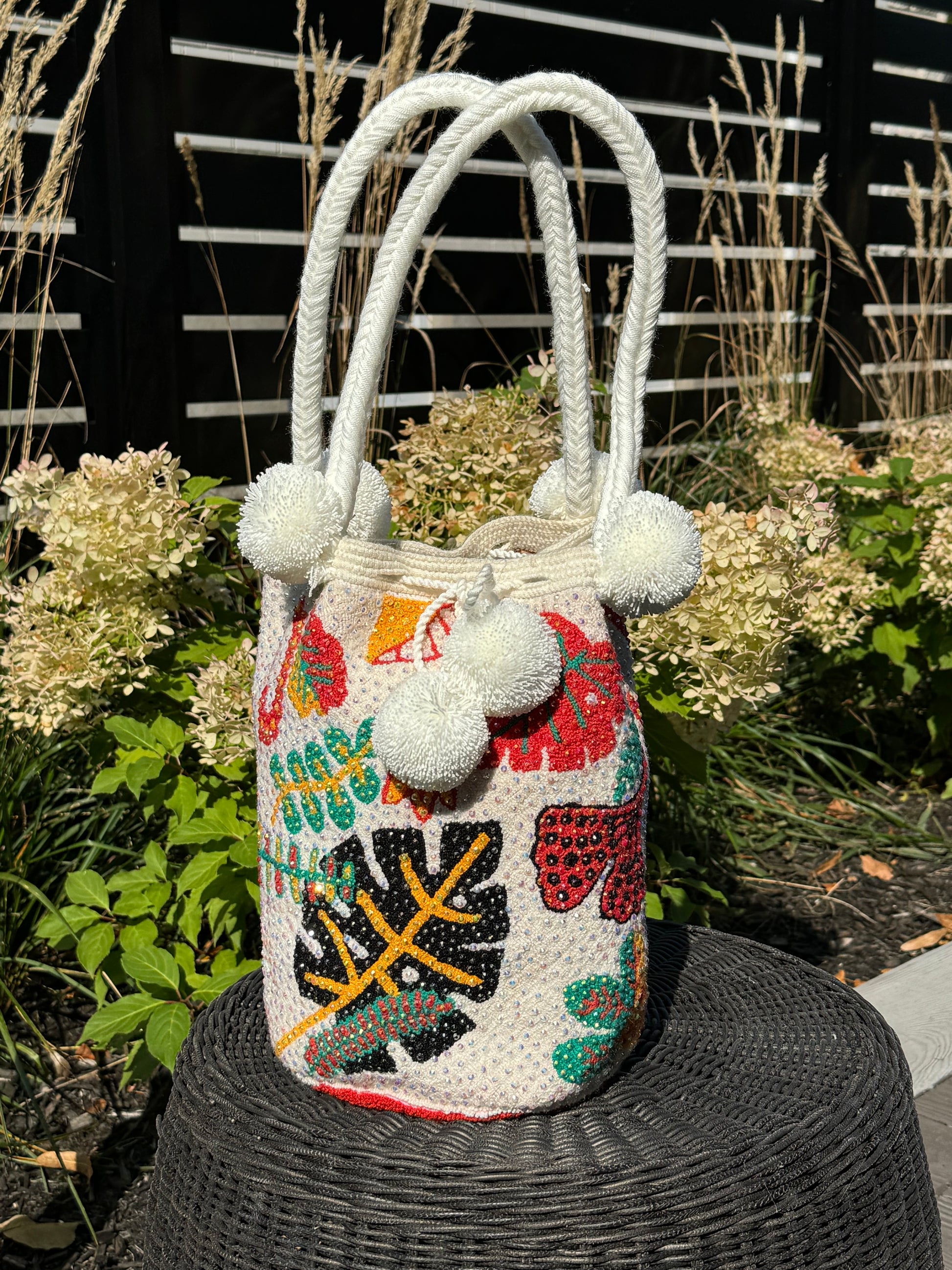 mochila wayuu, autumn design, handmade handbag, wearable piece of art, double strap handbag, fall vibes, one of  kind bag