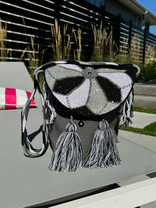 Grey Lid Mochila Wayuu