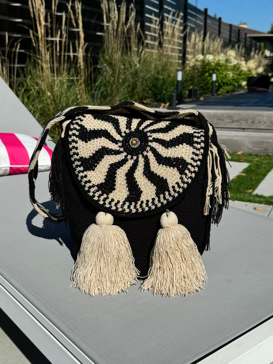 Zebra Lid Mochila Wayuu