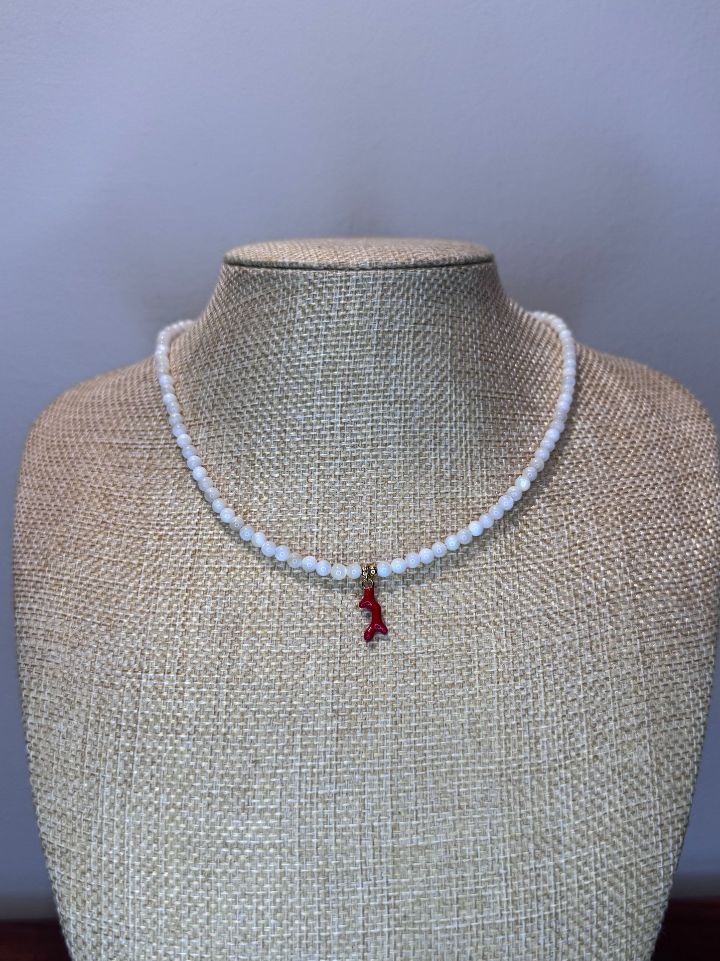 Coral Pendant Necklace