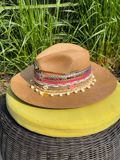 hand woven summer hat, decorated by hand, 100% natural fibre, evil eye hat, straw hat