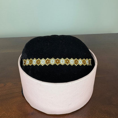 brown flower adjustable bracelet 