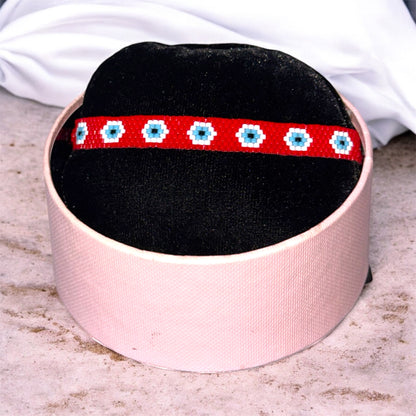 handwoven beaded bracelet, Colombian handwoven evil eye bracelet Montreal