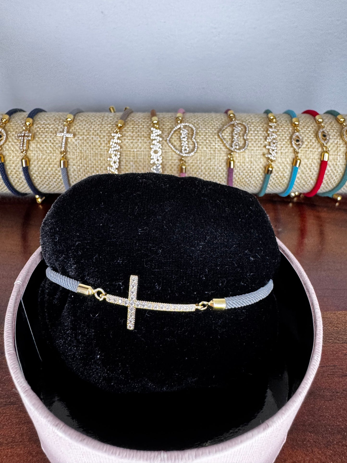 cross cotton cord bracelet 