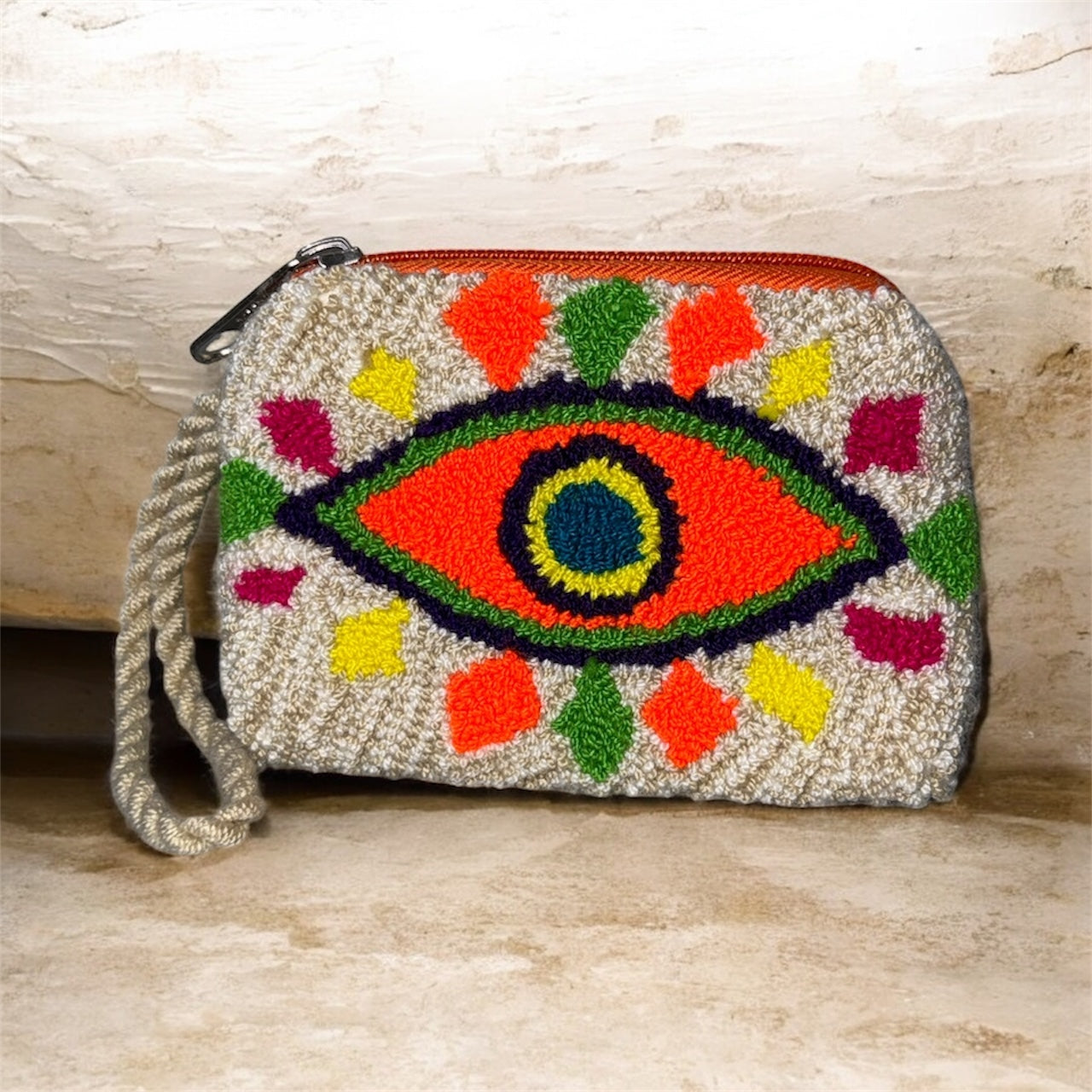 Colorful embroidered purse coin with eye desig Montreal