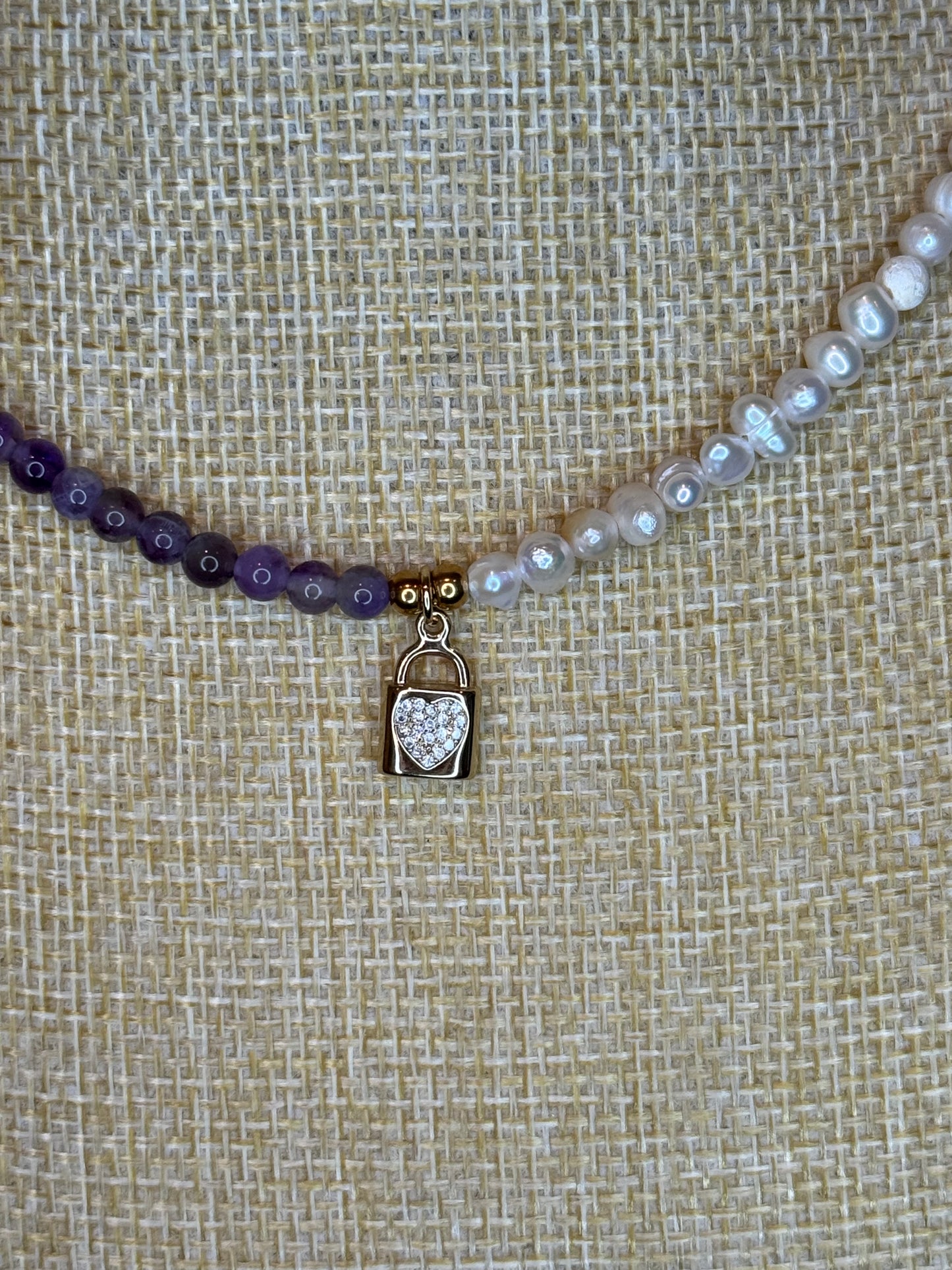 amethyst gemstone necklace freshwater necklace, handmade necklace, gift ideas for mom 