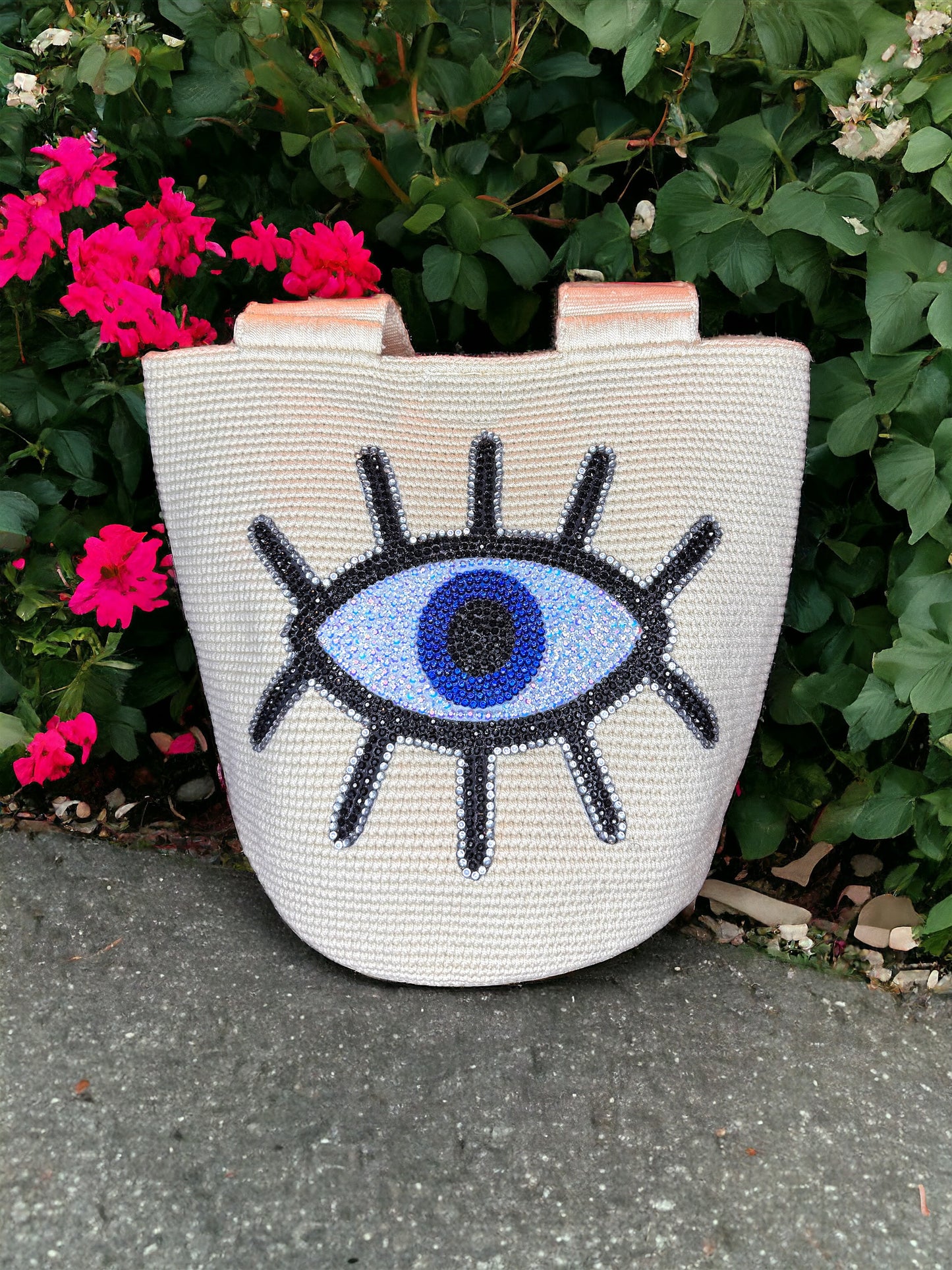 Evil Eye Handwoven Mochila
