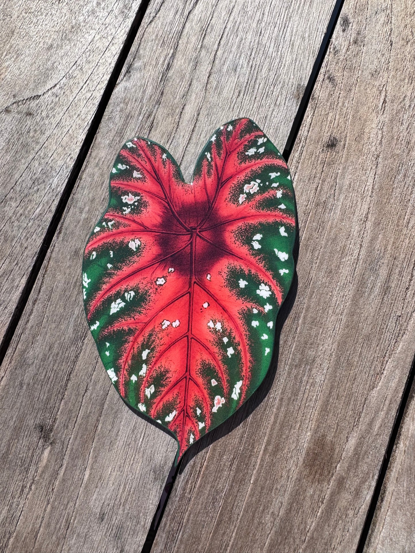 Green leaf coaster, hand painted coaster, home decor, table decor Montreal 