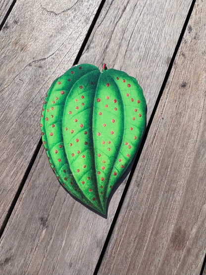 Green leaf coaster, hand painted coaster, home decor, table decor Montreal 