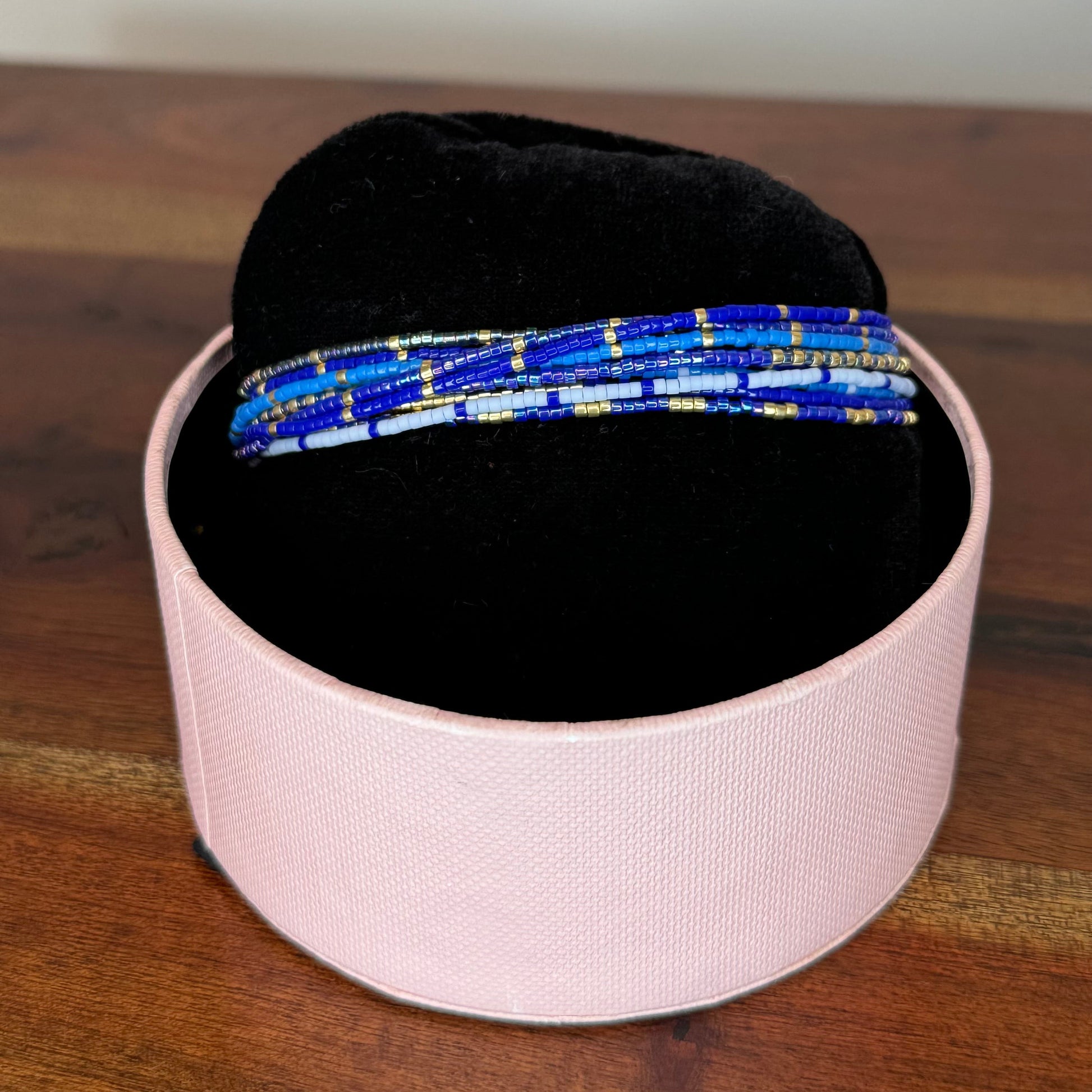 Miyuki bracelet, handmade jewelry, pastel tones, blue hues bracelet, multiple bracelets 

