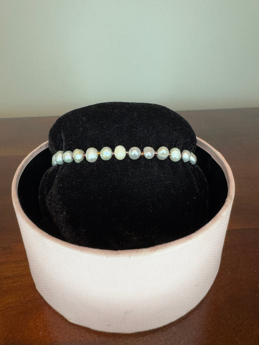 Espresso Fresh Water Pearl Bracelet