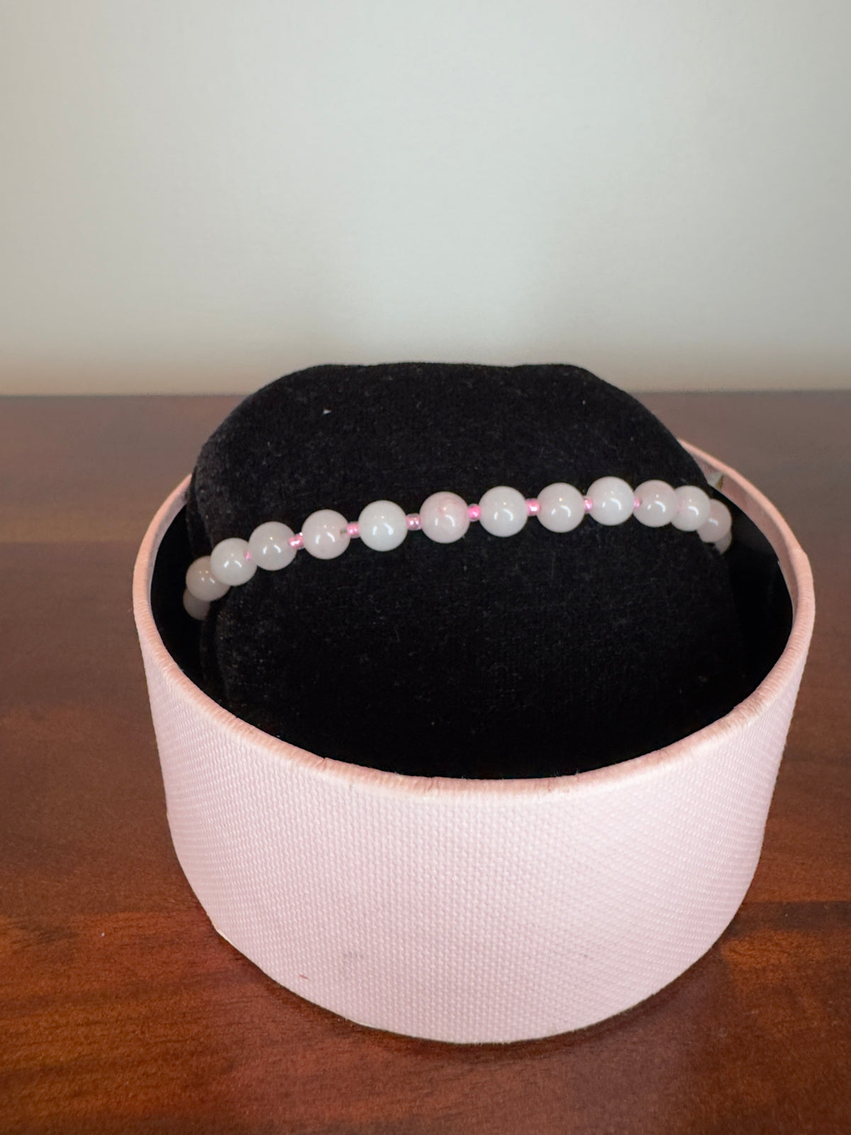 Milky Rose Beaded Bracelet